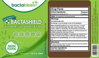 Bactakleen Bactashield Label 30ml (Bactakleen Bactashield Label (30ml))